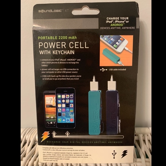 Soundlogic portable 2200 mAh power cell w/keychain - Picture 2 of 5